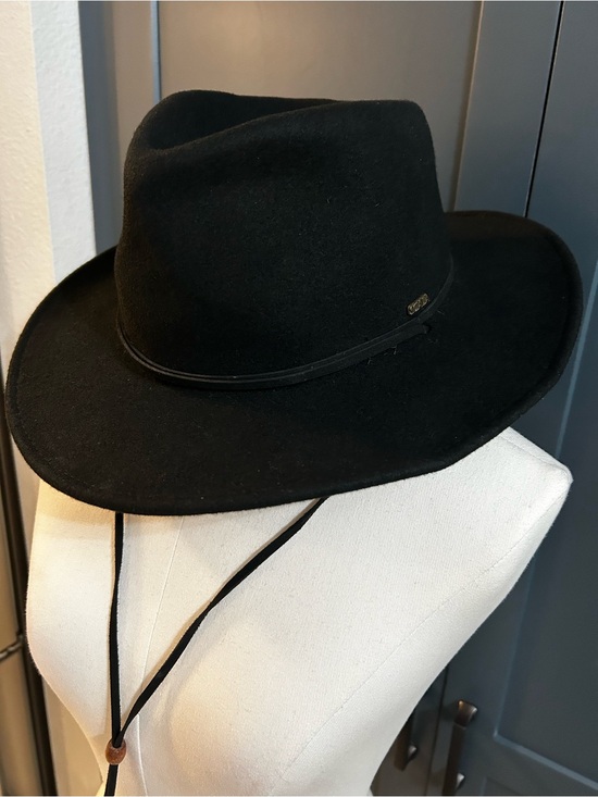 Dorfman Pacific Other - Scala Classico "Everest" Black Wool Felt Western Hat w/Chin Cord - Size L